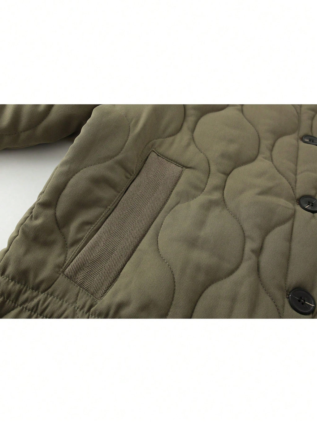 Quilted Padded Zip Front Jacket With Pockets