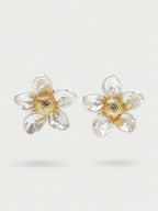 Pearl Shell Bloom Stud Earrings