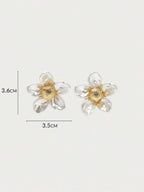 Pearl Shell Bloom Stud Earrings