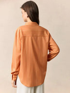 Lapel Button Front Shirt With Pocket Details For Office
