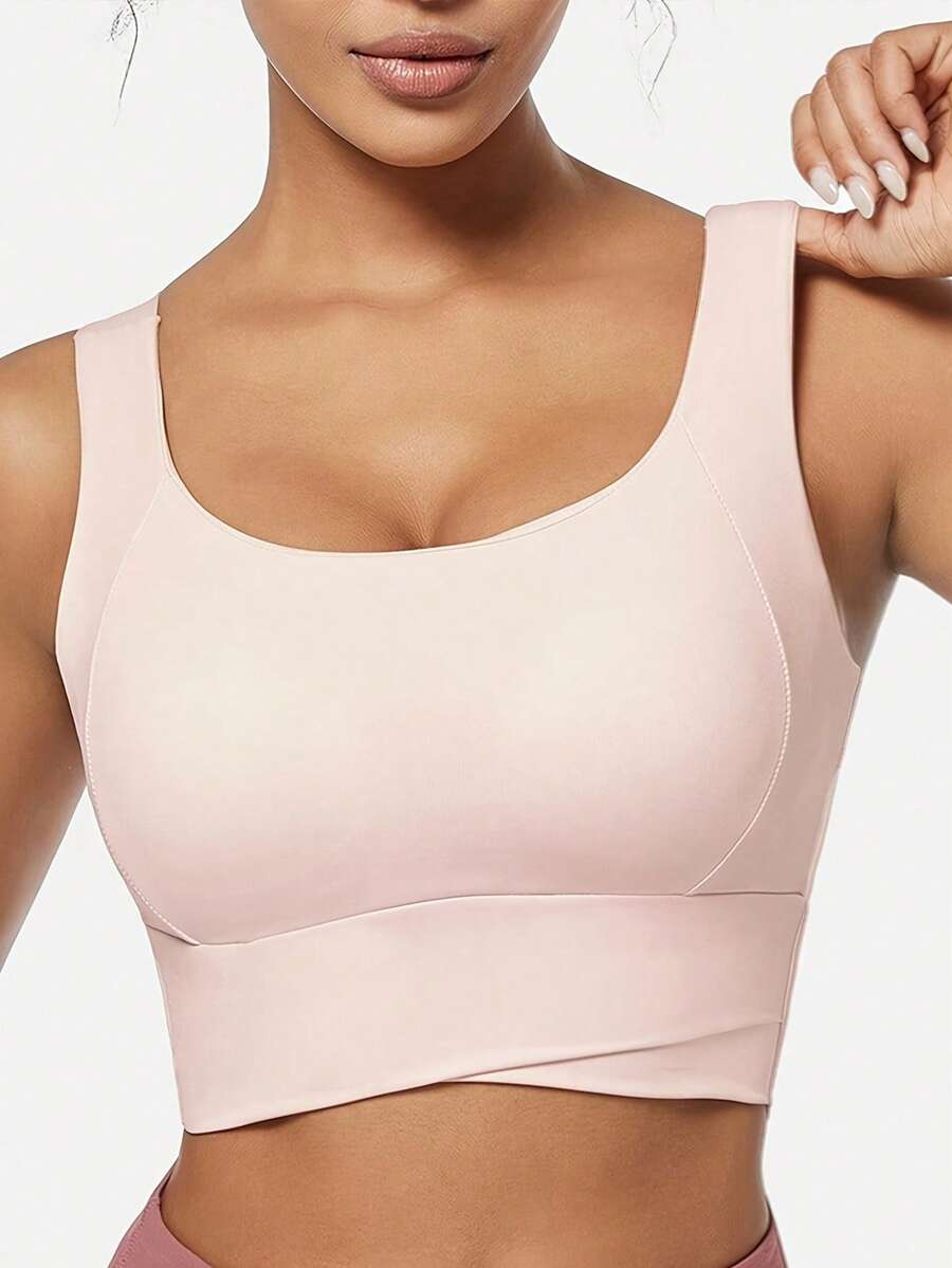 Sculpted Racerback Crop Bra