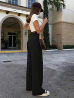 Vintage Glam High Waist Loose Pants