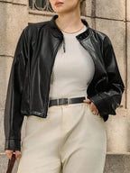 Plus Size Halloween Jacket Colorblock Zipper Winter