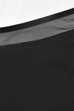 Mesh Panel High Waist Two Piece Swim Set
