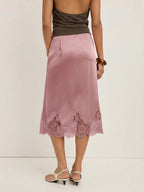Elegant Black Asymmetrical Lace Hem Skirt With Fringe Plaid A Line For Night Out And Party Wear