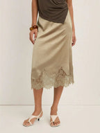 Elegant Black Asymmetrical Lace Hem Skirt With Fringe Plaid A Line For Night Out And Party Wear