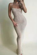 Solid Knit Tank Cover Up Casual Beach Sweater Dress