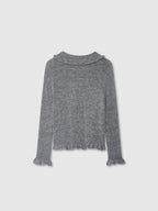 Layered Collar Baroque Knit Cardigan