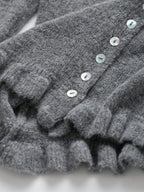 Layered Collar Baroque Knit Cardigan