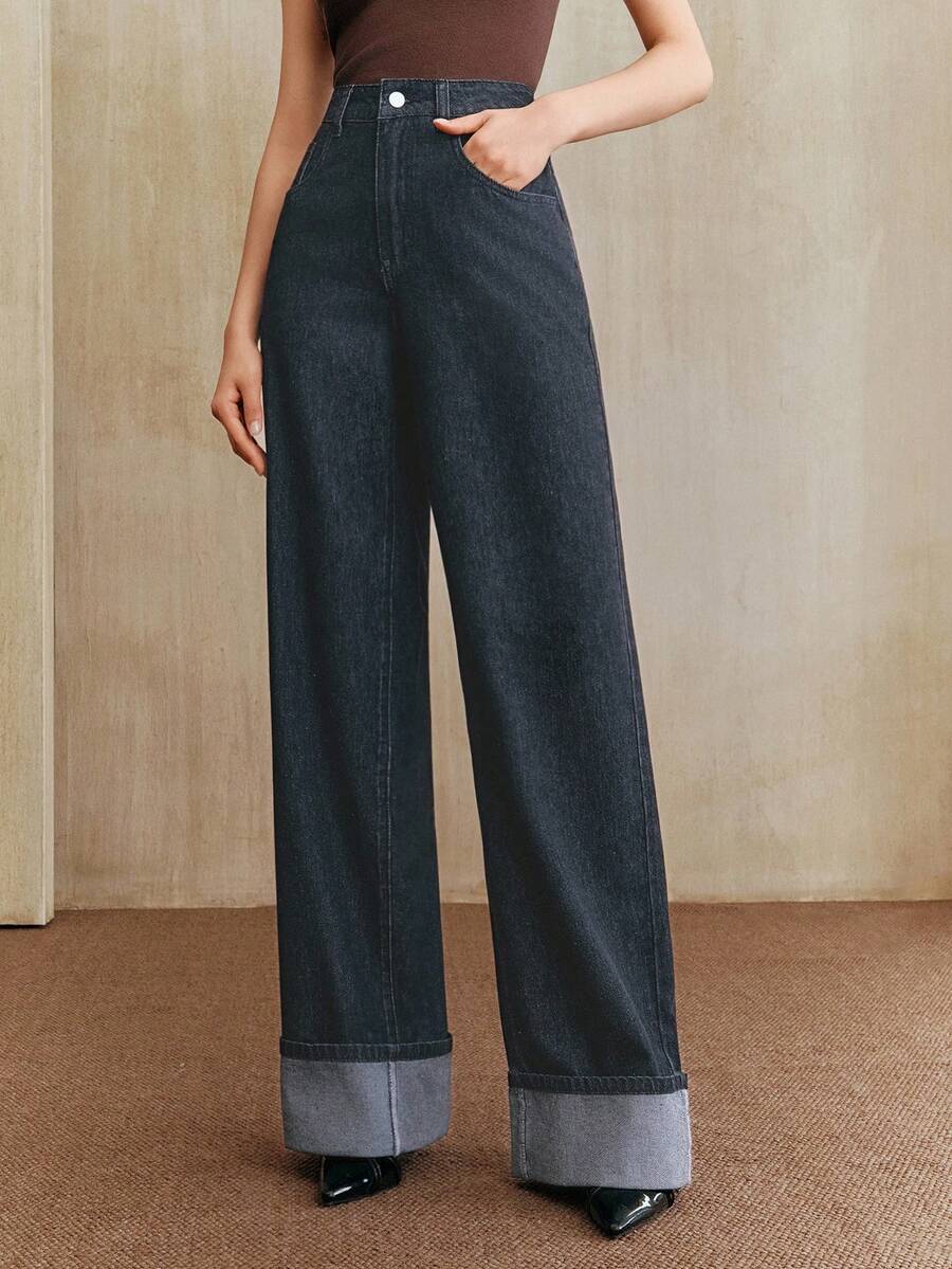 Straight Leg Denims For Women Slim Fit Winter Date Night Ready Wardrobe Essential