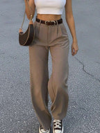 Vintage Glam High Waist Loose Pants