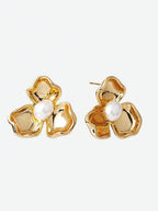 Pearl Shell Bloom Stud Earrings