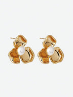 Pearl Shell Bloom Stud Earrings