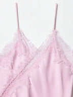 Contrast Lace Spaghetti Strap Top