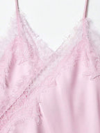 Contrast Lace Spaghetti Strap Top