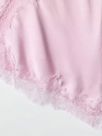 Contrast Lace Spaghetti Strap Top