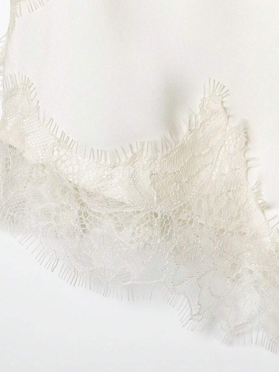 Contrast Lace Spaghetti Strap Top