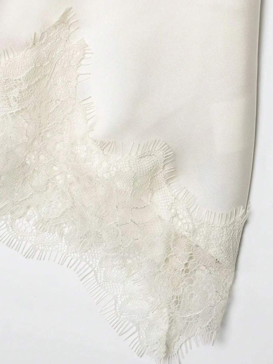 Contrast Lace Spaghetti Strap Top
