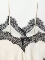 Contrast Lace Spaghetti Strap Top