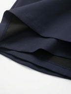 Zipper Waist Belted Midi Skort