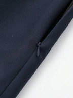 Zipper Waist Belted Midi Skort