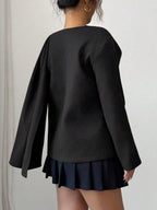Vintage Black Shawl Collar Jacket
