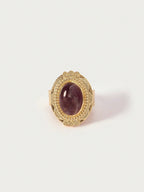 Vintage Gold Gemstone Single Ring For Women Casual Everyday Wear Old Money Charm Jewelry