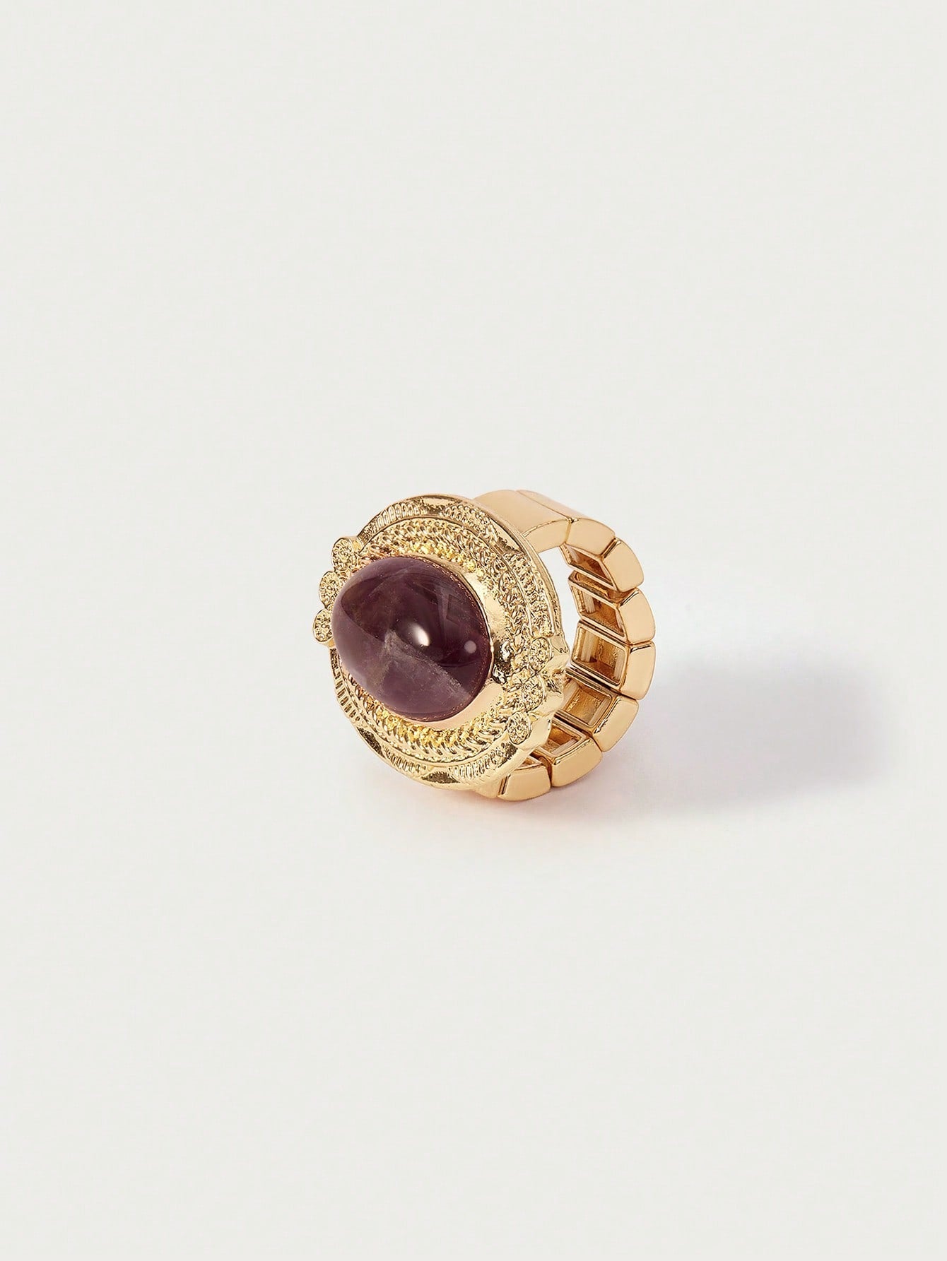 Vintage Gold Gemstone Single Ring For Women Casual Everyday Wear Old Money Charm Jewelry