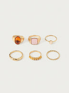 Auric Minimalist Geometric Rings