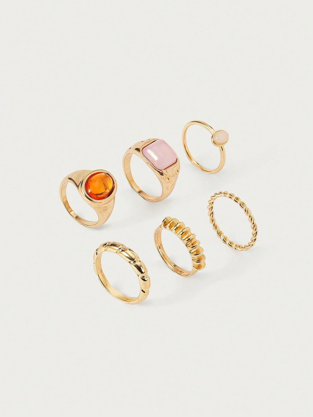 Auric Minimalist Geometric Rings