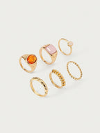Auric Minimalist Geometric Rings