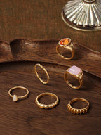 Auric Minimalist Geometric Rings