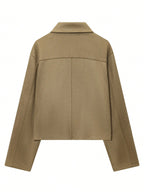 Suede Shacket Cropped Jacket Streetwear