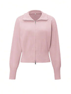 Winter Hooded Zip Up Cardigan For Women With Double Zipper Long Sleeve Casual Office Daily Wear