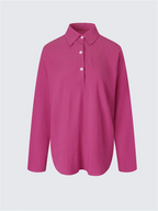 Plus Size Bishop Sleeve Button Front Shirt