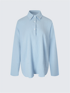 Plus Size Bishop Sleeve Button Front Shirt