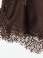 Contrast Lace Spaghetti Strap Top