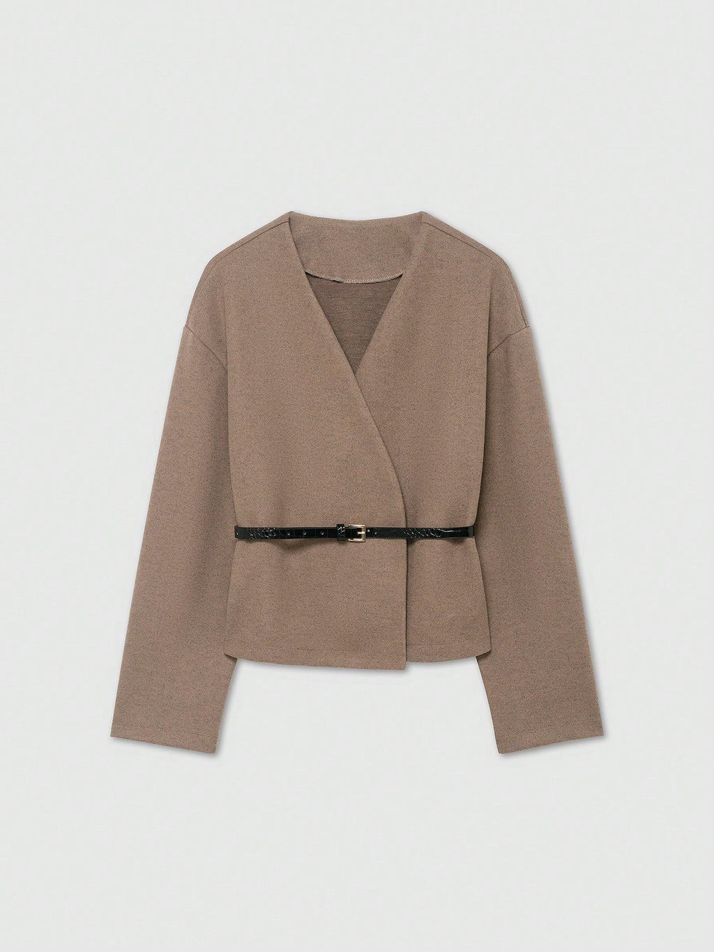 Soft Belted Vneck Wrap Jacket