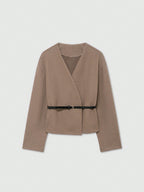 Soft Belted Vneck Wrap Jacket