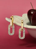 Gold Geometric Earrings Dual Wear Styles Everyday Elegant