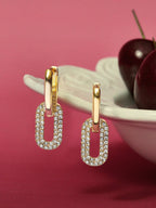 Gold Geometric Earrings Dual Wear Styles Everyday Elegant