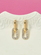 Gold Geometric Earrings Dual Wear Styles Everyday Elegant