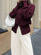 Winter Hooded Zip Up Cardigan For Women With Double Zipper Long Sleeve Casual Office Daily Wear