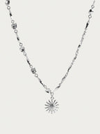 Gilded Sunflower Geometry Necklace