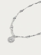 Gilded Sunflower Geometry Necklace