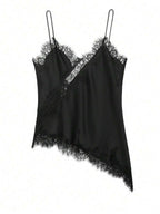 Contrast Lace Spaghetti Strap Top