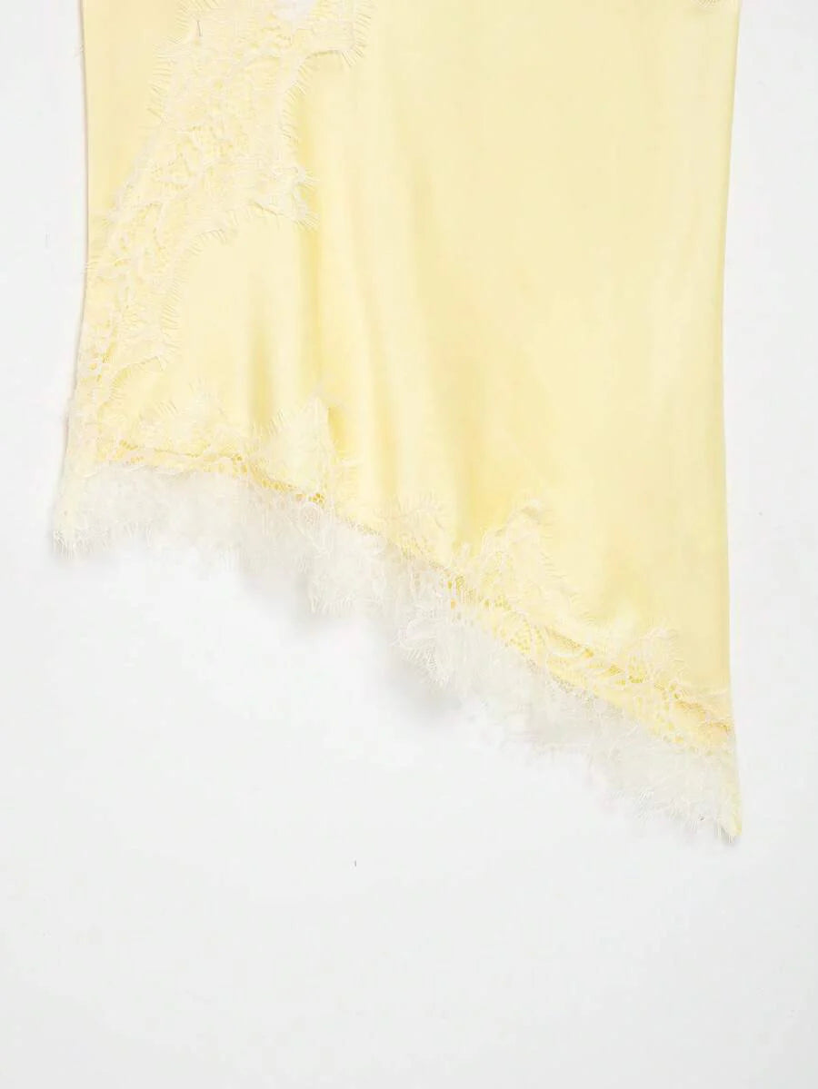 Contrast Lace Spaghetti Strap Top