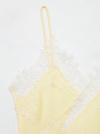 Contrast Lace Spaghetti Strap Top