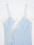 Contrast Lace Spaghetti Strap Top