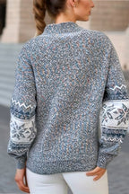 Chic Christmas Turtleneck Snowflake Sweater